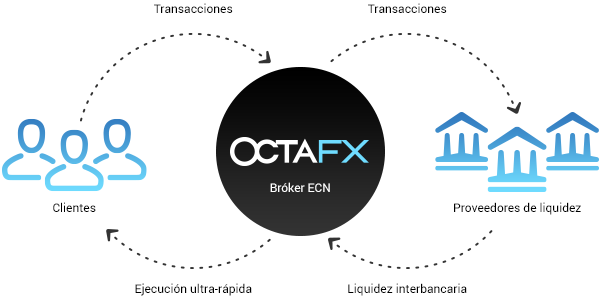 Cómo procesa OctaFX las órdenes